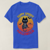 Happy Spooky Halloween Cute Skeleton Funny Vin T-shirt (Design voorkant)