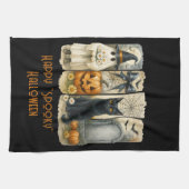 Happy "Spooky" Halloween Pumpkin Ghost Black Cat Theedoek (Horizontaal)