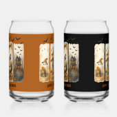 Happy Spooky Halloween Scenes Drinkware Set Blikvorm Glas (Links)