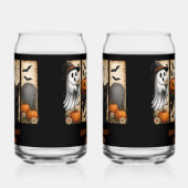 Happy Spooky Halloween Scenes Drinkware Set Blikvorm Glas (Rechts)