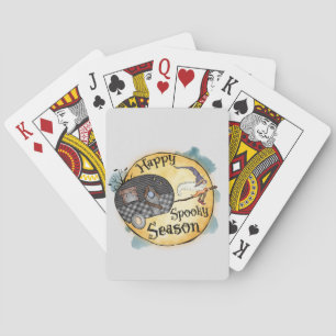 Happy Spooky Season   Halloween Camping Pokerkaarten
