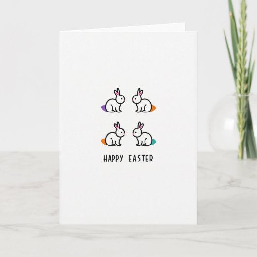 Happy Spring Animal Easter Card Kaart (Voorkant)