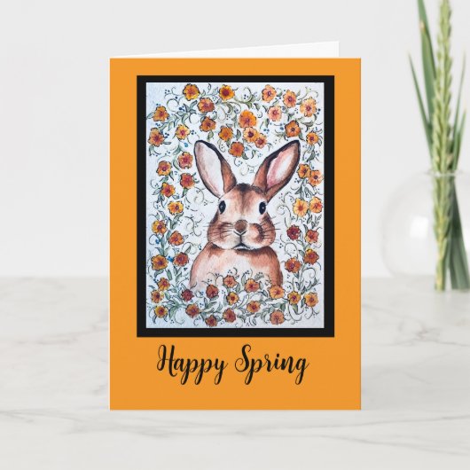 Happy Spring Bunny Kaart (Voorkant)