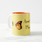 Happy Spring Butterflies Coffee Mug (Devant gauche)