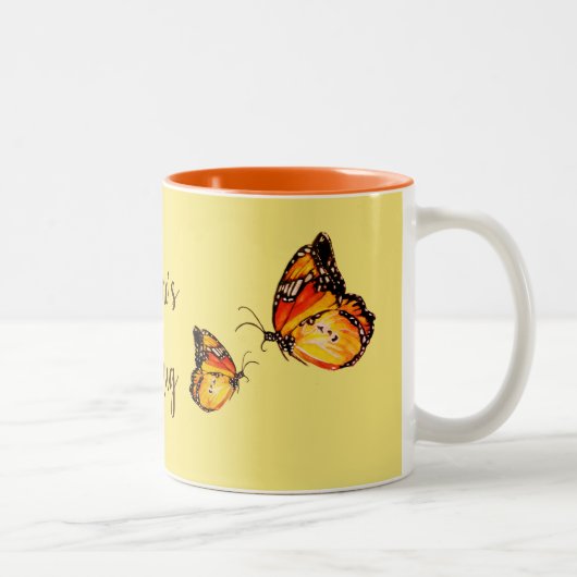 Happy Spring Butterflies Coffee Mug (Droit)