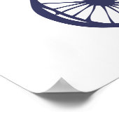 Happy spring-design: fiets, bloemen en vogels poster (Hoek)