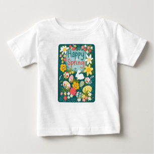 Happy Spring Easter eierjacht bloemenveld T-Shirt