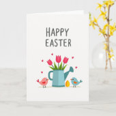 Happy Spring Flowers Bird Egg Card Kaart (Gele Bloem)