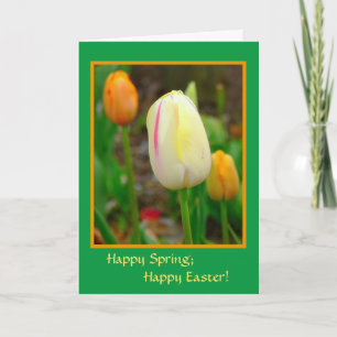 Happy Spring; HappyPasen! SPRINGTULIPS Feestdagen Kaart