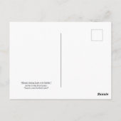 "Happy Spring Lady met konijn." Briefkaart (Achterkant)