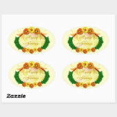 Happy Spring Ovale Sticker (Vel)