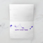 Happy Spring Paarse Tulips Feestdagen Kaart (Binnen)