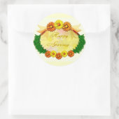 Happy Spring Ronde Sticker (Tas)