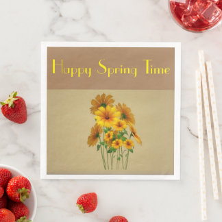 Happy Spring Time Napkins Servet