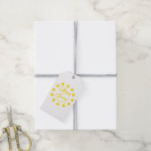 Happy Spring yellow sun border aangepast leuk plez Cadeaulabel (Met Touw)
