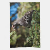 Happy Spruce Grouse Theedoek (Verticaal)