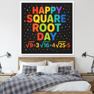 Happy Square Root Day Canvas Afdruk