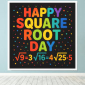 Happy Square Root Day Canvas Afdruk (Insitu (Houten vloer))