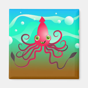 Happy Squid Magneet