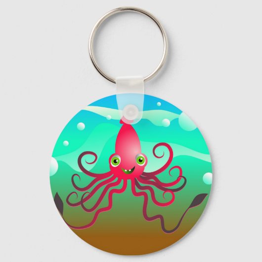 Happy Squid Sleutelhanger (Voorkant)