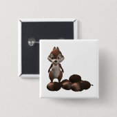 Happy Squirrel Button (Voorkant /achterkant)
