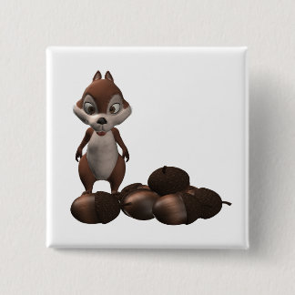 Happy Squirrel Button