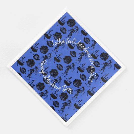 Happy St Andrew Day Haggis Bagpipe Nessie Servet (Hoek)