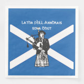 Happy St Andrews Day Flag Bagpiper Servet (Voorkant)