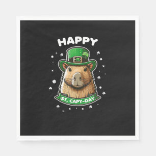 Happy St Capy-day St Patrick's Day voor Capybara L Servet