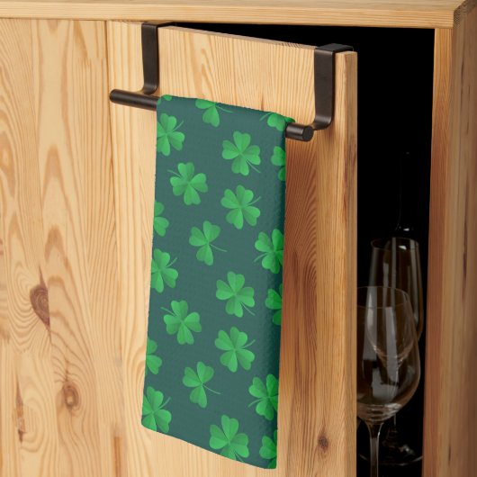 HAPPY ST. DAG Shamrock Pattern Kitchen T Theedoek (Derde Gevouwen)