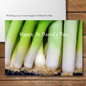 Happy St David's Day Welsh Leeks Personalized Kaart