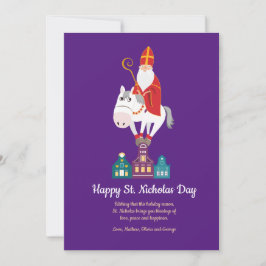 Happy St. Nicholas Day Greeting Holiday Card Feestdagenkaart