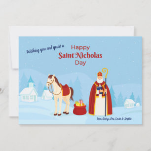 Happy St. Nicholas Day Wenskaart Feestdagenkaart