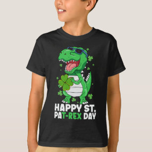Happy St Pa-Rex Day Dinosaur St Patricks Day Boys T-shirt