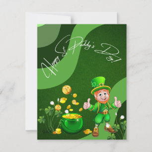 Happy St. Paddy's Day Leprechaun Holiday Kaart