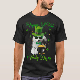 Happy St Pat Husky Day Dog St Patrick Day T-shirt