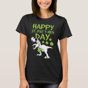 Happy St Pat Rex Day Dinosaurus Irish St Patricks T-shirt
