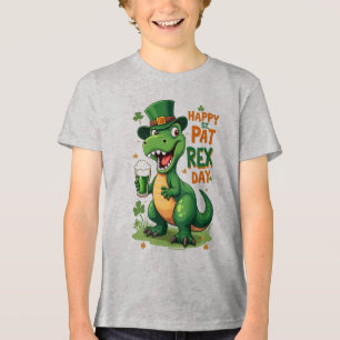 Happy St. Pat-Rex Day - Grappige St. Patrick's T-R Tri-Blend Shirt