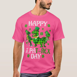 Happy St Pat rex Day Saint Patrick Dinosaur Boys G T-shirt