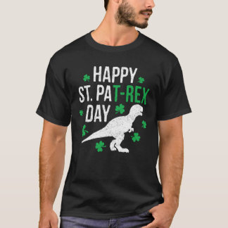 Happy St Pat Rex Day St Patrick PatRex Dinosaur T-shirt