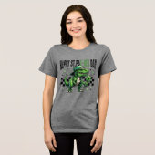 Happy St. Pat-Rex Day Tri-Blend Shirt (Voorkant volledig)