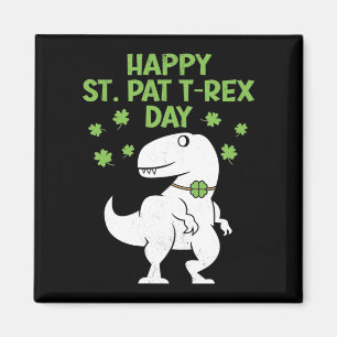 Happy St. Pat T-Rex Patrick's Day Funny Dinosaur Magneet