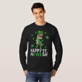 Happy St Pat T Rex Saint Patrick's Day Dinosaur Bo T-shirt (Voorkant volledig)