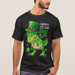 Happy St Pat Trex Day Dino Dabbing St Patricks Day T-shirt