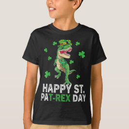 Happy St Pat Trex Day Dinosaur Toddler St Patricks T-shirt
