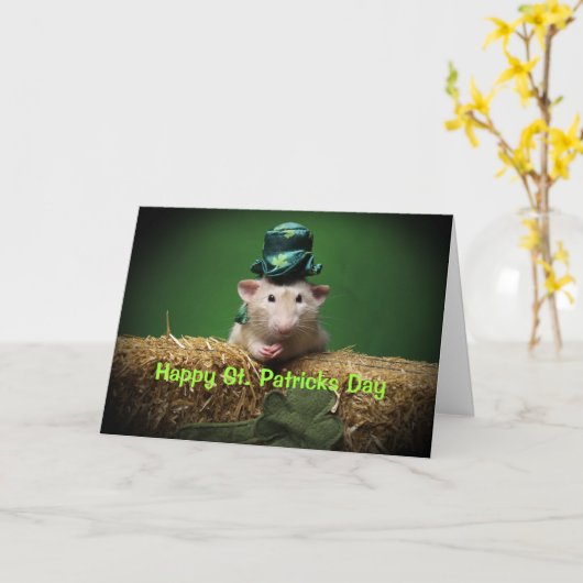 Happy St. Patrick Day card Kaart (Gele Bloem)