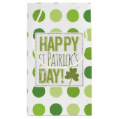 Happy St. Patrick Day Green Dotted Gift Bag Klein Cadeauzakje (Achterkant)