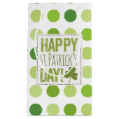 Happy St. Patrick Day Green Dotted Gift Bag Klein Cadeauzakje (Voorkant)