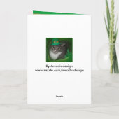 Happy St.Patrick Day kaart met kat (Achterkant)
