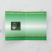 Happy St.Patrick Day kaart met kat (Binnen)